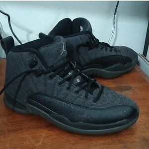 Nike Air Jordan 12 XII Retro Wool Black Grey 852627-003 men’s size 8 rare
